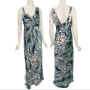 ABS Mixed Print Silk Gown